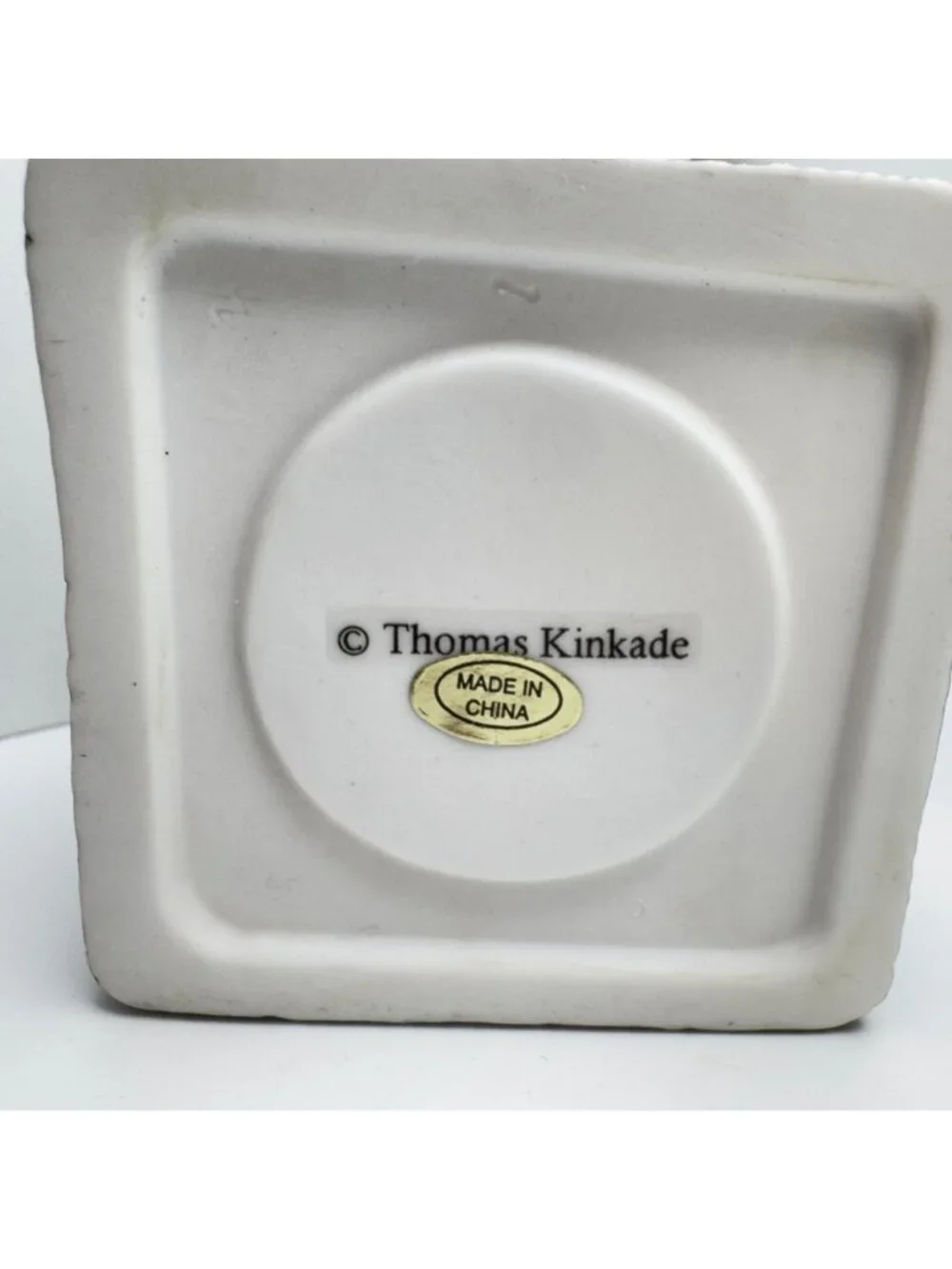 Thomas Kinkade Painter Of Light Porcelain Candleholder Cottage Tealight Box Vtg